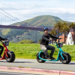 Our 1 and 2-seat electric scooter rentals have GoRide GPS on board for a fully narrated sightseeing tour to the Golden Gate Bridge in style.