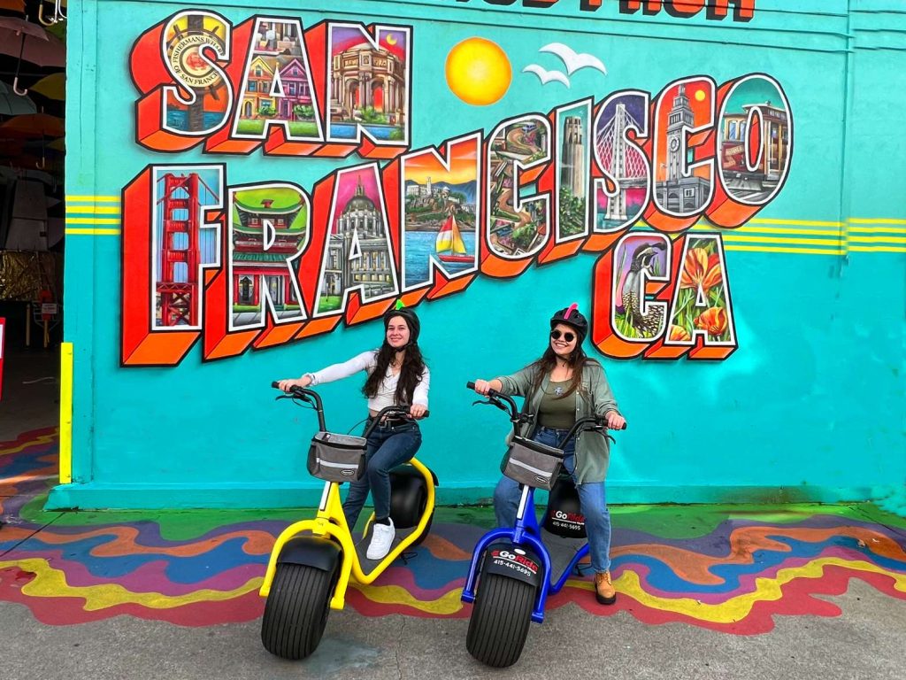 GoRide electric scooter rental in san francisco